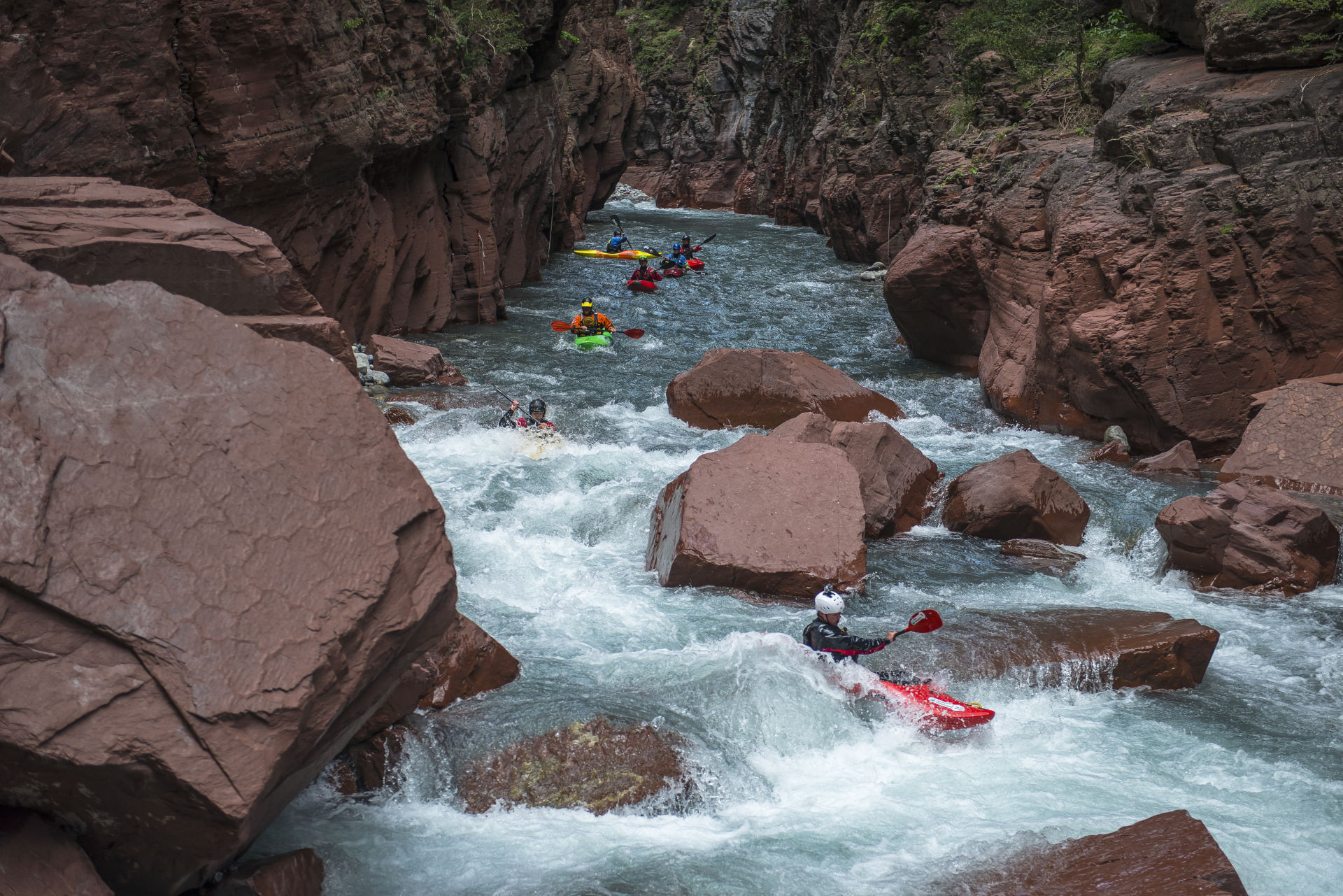 deutschsprachige Kajak-Kurse auf der Soca